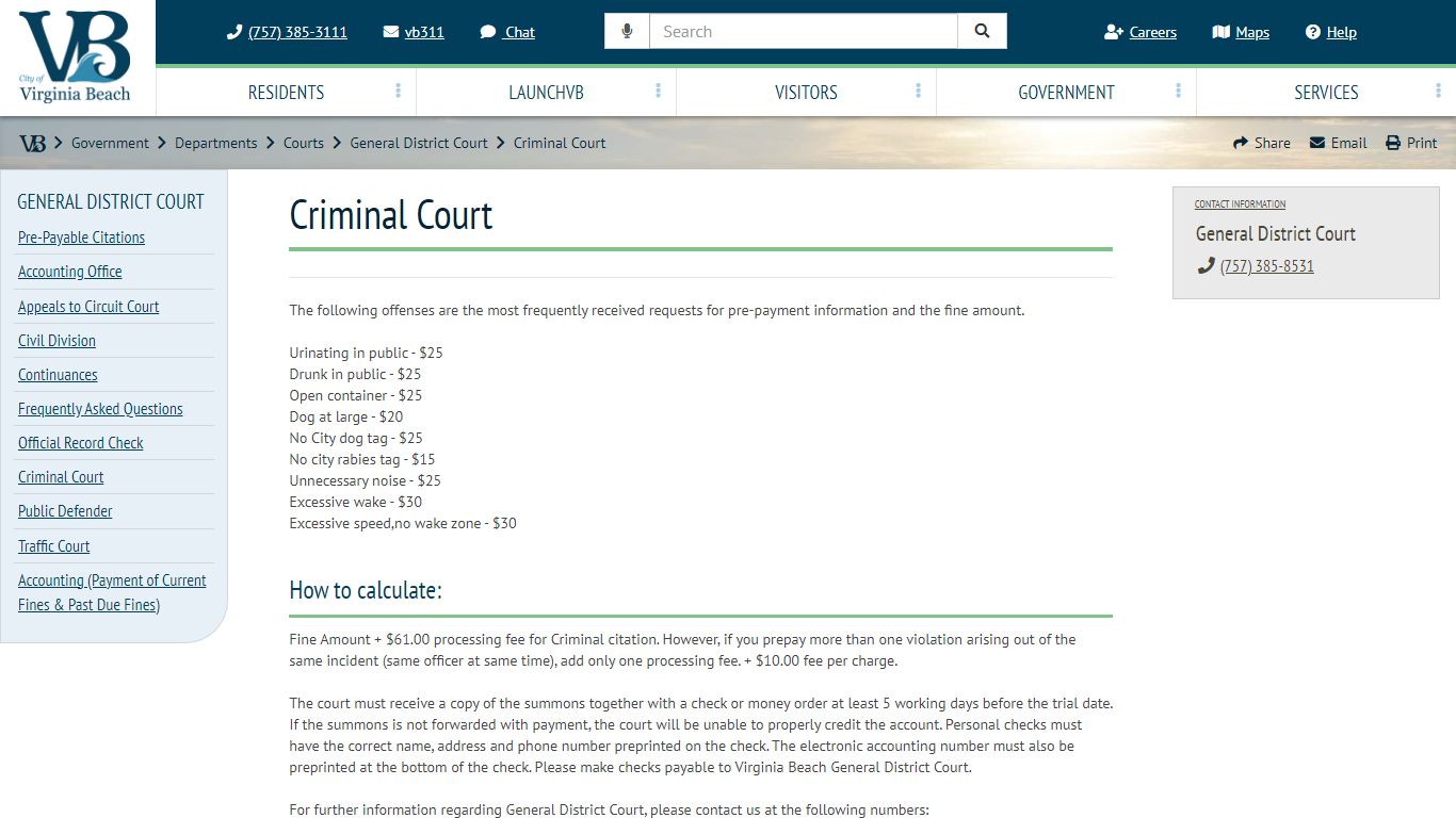 Criminal Court :: VBgov.com - City of Virginia Beach